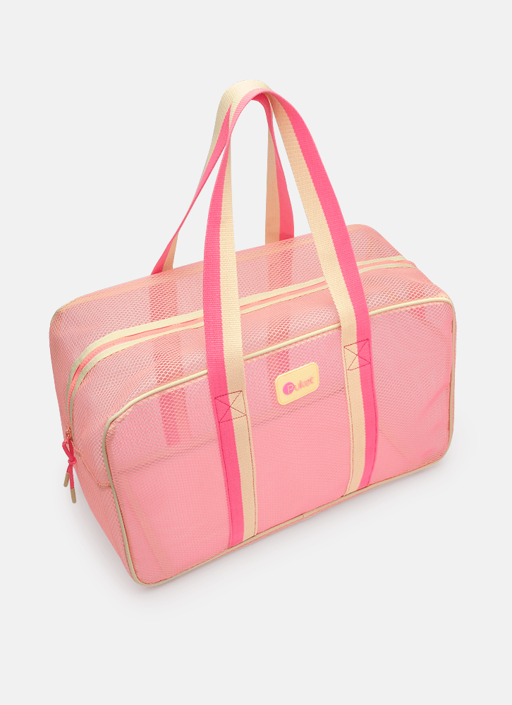 Bolsa Tela Color Block Rosa