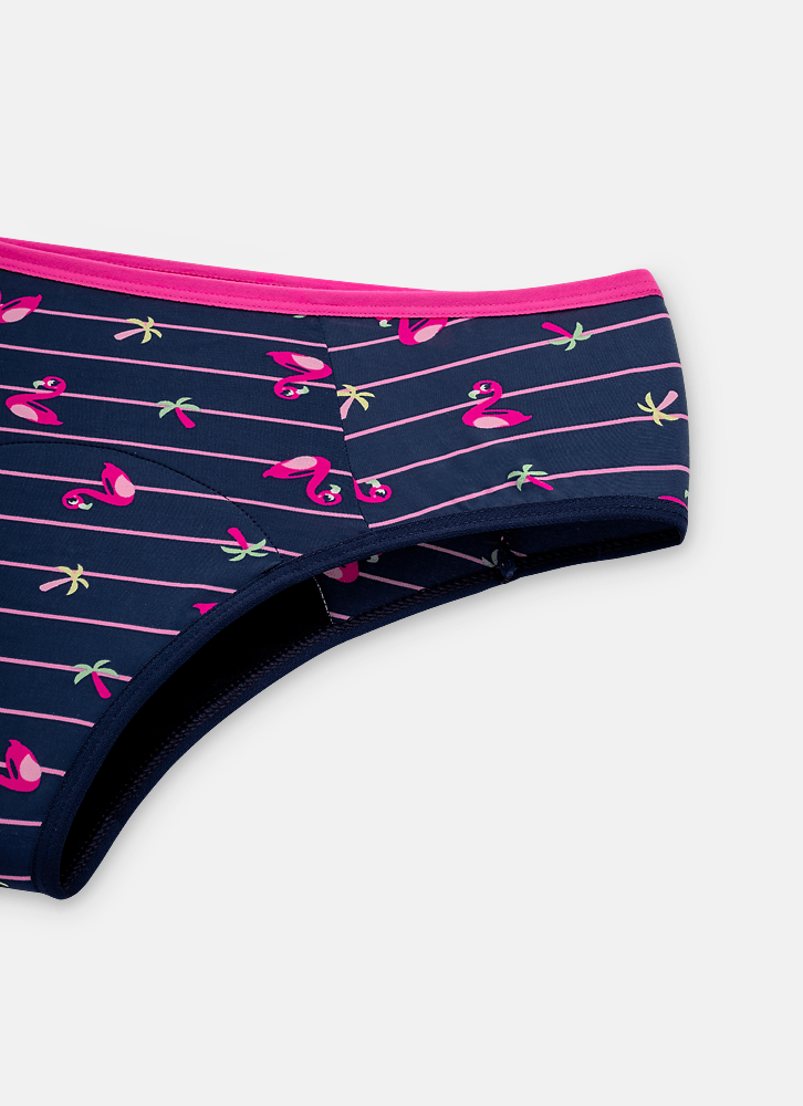 Calcinha Boneca Absorvente Microfibra Feminina Flamingo