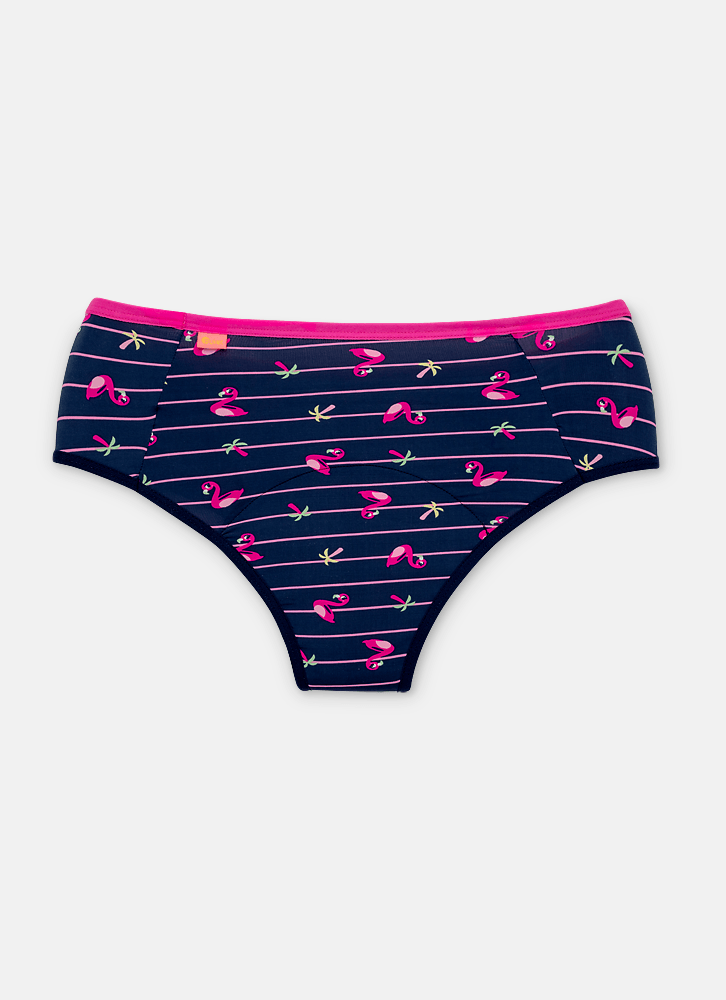 Calcinha Boneca Absorvente Microfibra Feminina Flamingo