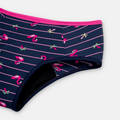 Calcinha Boneca Absorvente Microfibra Menina Teen Flamingo