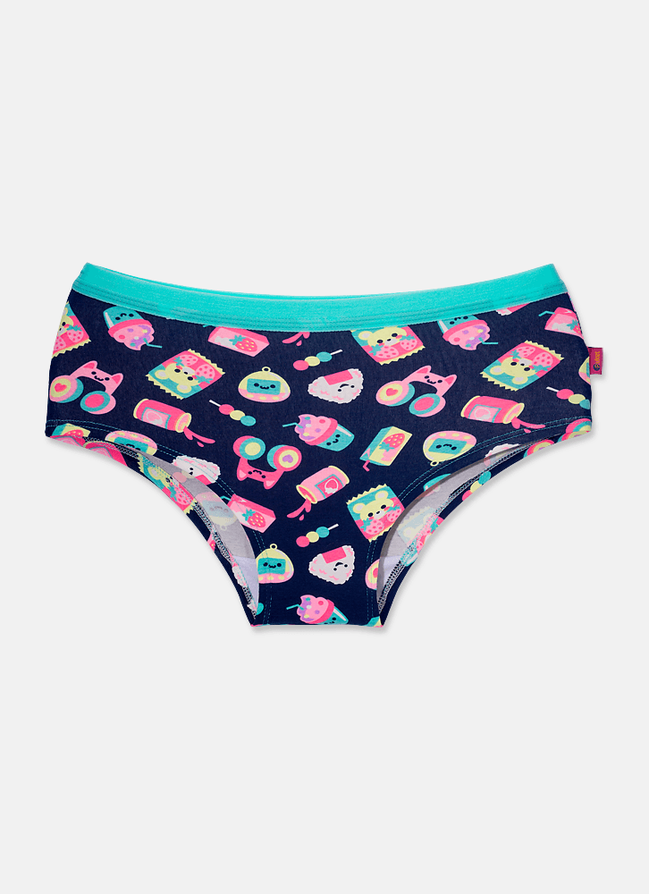 Calcinha Caleçon Adulto Algodão Estampada Unicórnio Kawaii