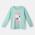 Camiseta Infantil Manga Longa Algodão Unicórnio Shine