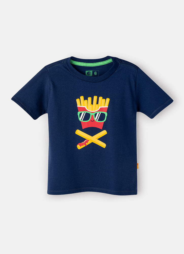 Camiseta Infantil Manga Curta Algodão Junk Food