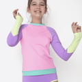 Camiseta Manga Longa Menina Teen Color Block