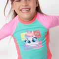 Camiseta Menina Com Proteção Solar Unicórnio Cherry