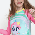 Camiseta Menina Teen Unicórnio Aloha