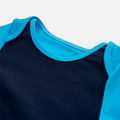 Camiseta Praia com Proteção Solar Bebê Menino Color Block Azul