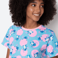 Camisola Manga Curta Algodão Feminina Stitch