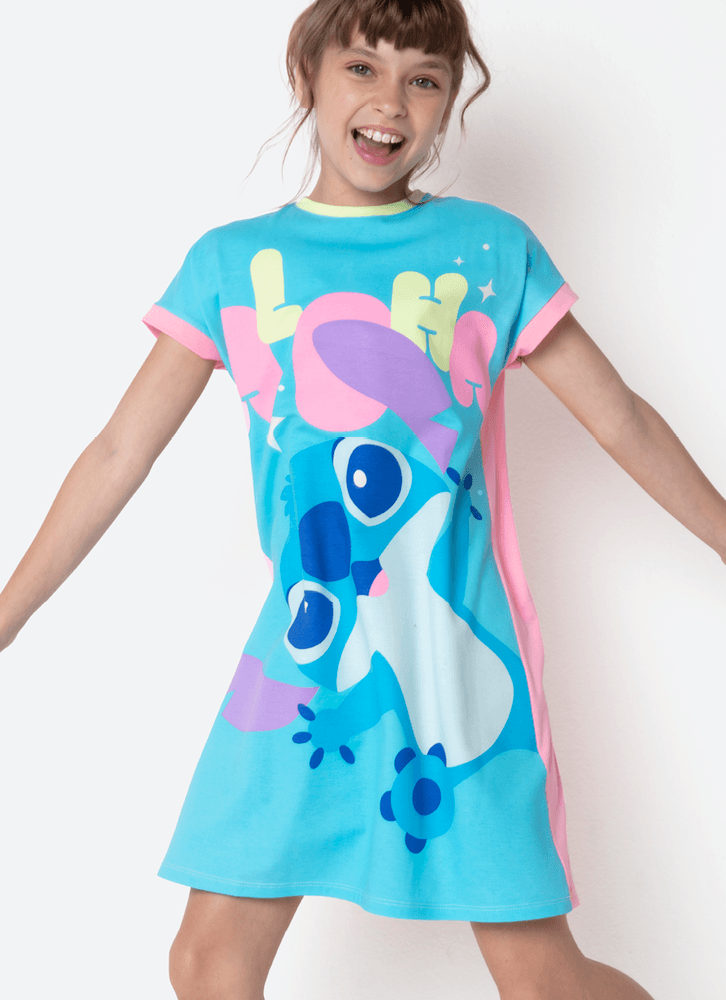 Camisola Manga Curta Viscolycra Menina Teen Stitch