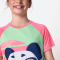 Camisola Manga Curta Viscolycra Menina Teen Panda Miami