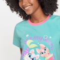 Camisola Manga Curta Algodão Feminina Pet Sereia