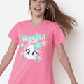 Camisola Manga Curta Algodão Menina Teen Estampada Unicórnio Aloha