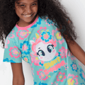 Camisola Manga Curta Algodão Menina Teen Unicórnio Aloha