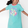 Camisola Manga Curta Algodão Menina Pet Sereia