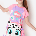 Camisola Manga Curta Viscolycra Menina Teen Vaca Patches