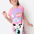 Camisola Manga Curta Viscolycra Menina Teen Vaca Patches