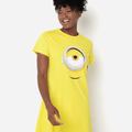 Camisola Manga Curta Algodão Feminina Minions