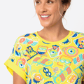 Camisola Manga Curta Viscolycra Feminina Minions