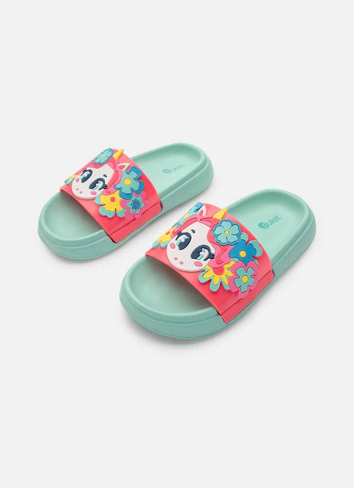 Chinelo Slide Menina Unicórnio Aloha