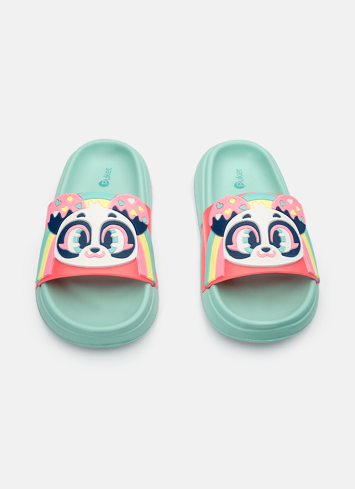 Chinelo Slide Menina Panda Donuts