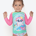 Conjunto Camiseta e Calcinha Bebê Menina Unicórnio Aloha