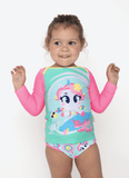 Conjunto Camiseta e Calcinha Bebê Menina Unicórnio Aloha