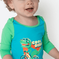 Conjunto Camiseta e Sunga Bebê Menino Dino Miami