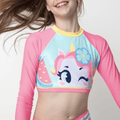 Conjunto Cropped e Calcinha Menina Teen Unicórnio Aloha