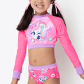 Conjunto Cropped e Calcinha Menina Unicórnio Kawaii