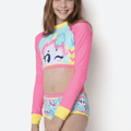 Conjunto Cropped e Calcinha Menina Teen Unicórnio Aloha