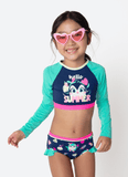 Conjunto Cropped e Calcinha Menina Pinguim