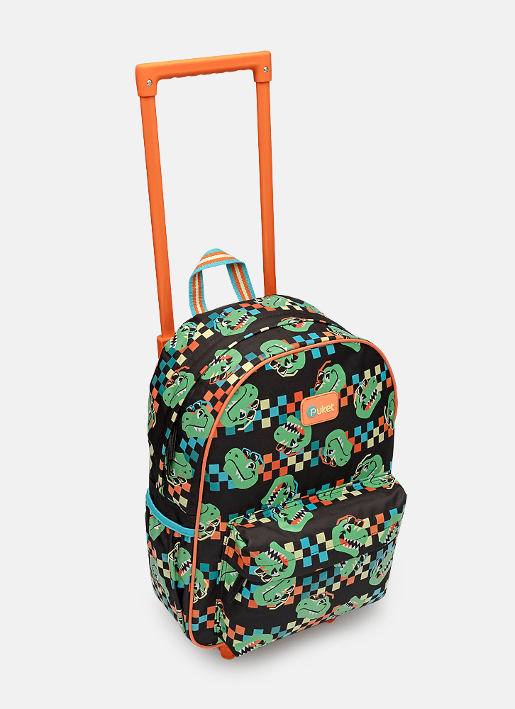 Kit Escolar Mochila com Rodinha + Lancheira Térmica Dino Miami