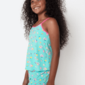 Pijama Curto Microfibra Menina Teen Unicórnio Aloha