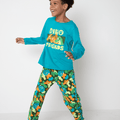 Pijama Longo Pijama Manga Longa Algodão Masculino