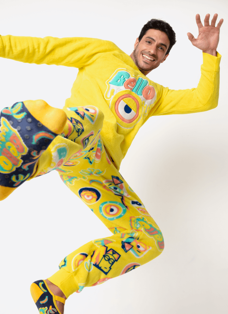 Kit Pai e Filho Pijama Manga Longa Soft Minions