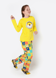 Pijama Manga Longa Algodão Menina Teen Minions