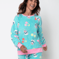 Pijama Manga Longa Soft Feminino Estampado Unicórnio Cherry