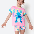 Pijama Manga Curta Viscolycra Estampado Menina Stitch