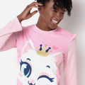 Pijama Manga Longa Viscolycra Feminino Gata Romântica