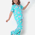 Pijama Manga Curta Viscolycra Estampado Menina Unicórnio Aloha