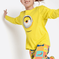 Pijama Manga Longa Algodão Menina Minions