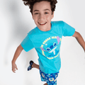 Pijama Manga Curta Algodão Menino Teen Stitch