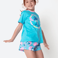 Pijama Manga Curta Algodão Menina Stitch