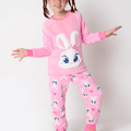 Pijama Manga Longa Soft Menina Coelha Romântica