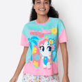 Pijama Manga Curta Viscolycra Feminino Estampado Unicórnio Aloha