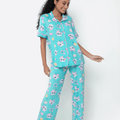 Pijama Manga Curta Viscolycra Adulto Feminino Unicórnio Aloha