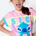 Pijama Manga Curta Viscolycra Estampado Menina Stitch