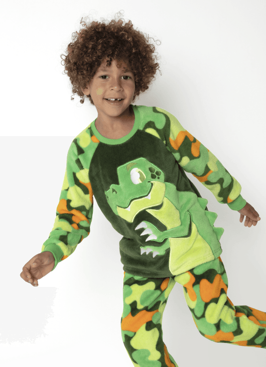 Pijama Manga Longa Soft Menino Dino Trio