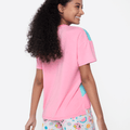 Pijama Manga Curta Viscolycra Feminino Estampado Unicórnio Aloha