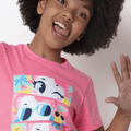 Pijama Manga Curta Algodão Menina Teen Unicórnio Aloha